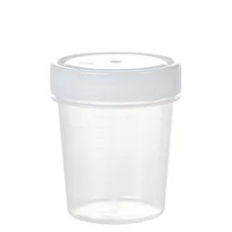 Container with screw cap, 100 ml, (ØxH): 57 x 76 mm, PP, transparent