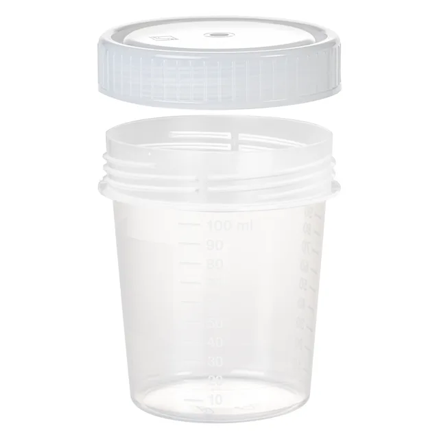 Screw container, 100 ml, (ØxH): 57 x 76 mm, PP, transparent