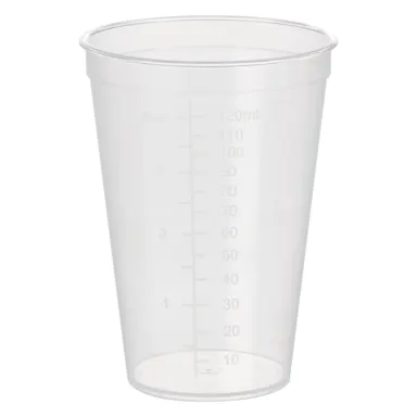 Multi-purpose container, max. volume: 125 ml, (LxØ): 85 x 62 mm, graduated, PP, transparent