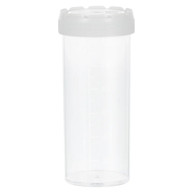 Pot multi-usage, volume max. : 120 ml, (L x Ø) : 105 x 44 mm, gradué(e), PP, transparent
