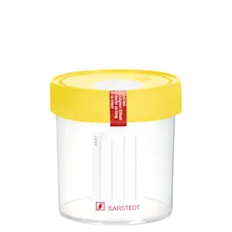 Multi-purpose container, max. volume: 250 ml, (LxØ): 78 x 70 mm, graduated, PP, transparent, with safety label