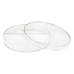 Petri dish, 92 x 16 mm, transparent, 2 compartments, with ventilation cams
