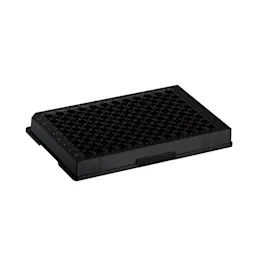 ELISA plate, 96 well, flat base, PS, black, Medium Binding