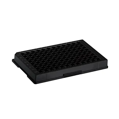 ELISA plate, 96 well, flat base, PS, black, Medium Binding