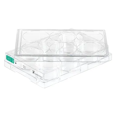 Cell culture plate, 6 well, surface: Suspension, flat base