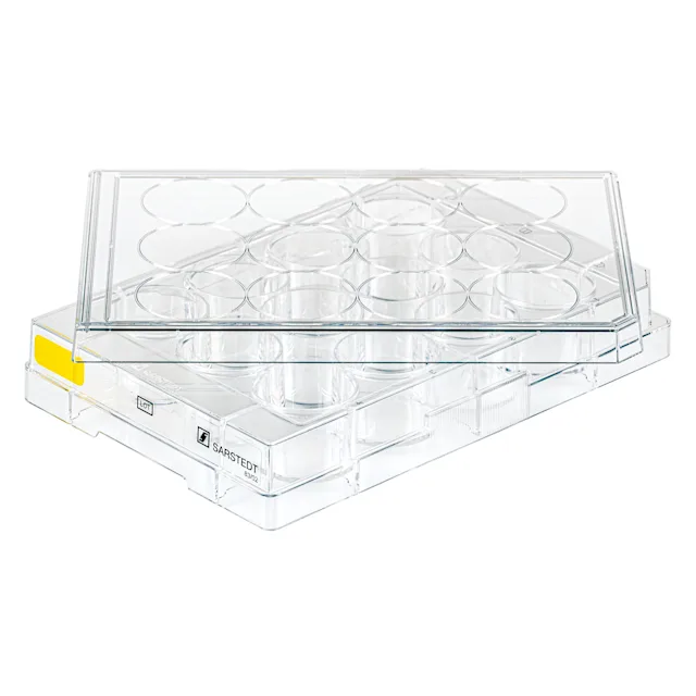 Cell culture plate, 12 well, surface: Cell+, flat base