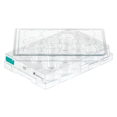 Cell culture plate, 12 well, surface: Suspension, flat base