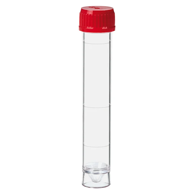 Tube de culture cellulaire, (L x Ø) : 97 x 16 mm, fond conique à jupe, Traitement TC