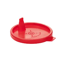 Tapa a presión, con boquilla, PE, rojo, 100 unidades/bolsa