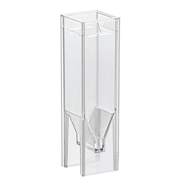 UV cuvette, 2.7 ml, (HxW): 45 x 12.5 mm, special plastic, transparent, optical sides: 2