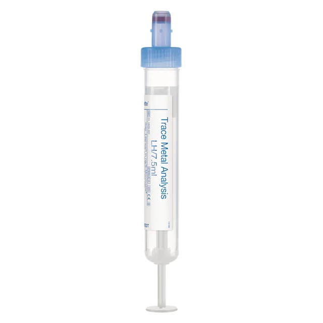 S-Monovette® Metal analysis LH, 7.5 ml, cap blue, (LxØ): 92 x 15 mm, with paper label