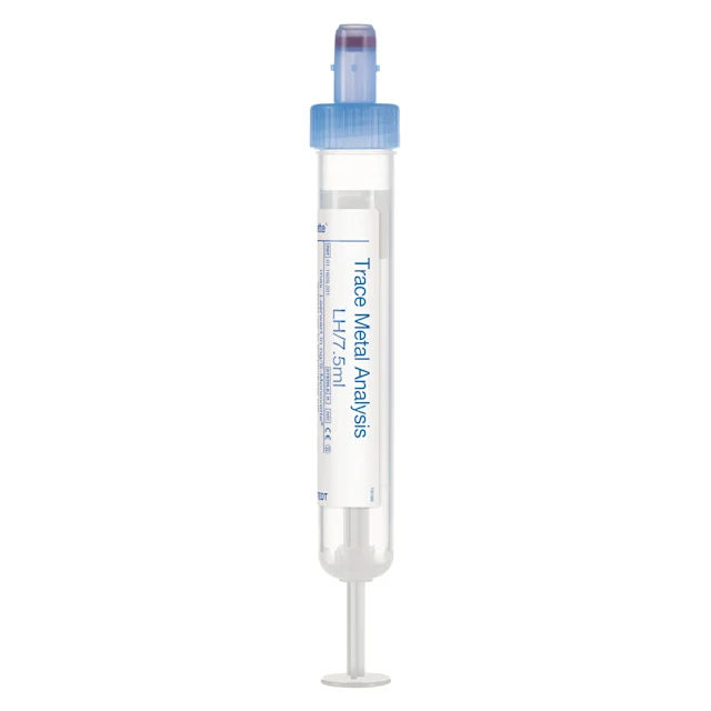 S-Monovette® Analyse des métaux LH, 7,5 ml, bouchon bleu, (L x Ø) : 92 x 15 mm, avec étiquette papier