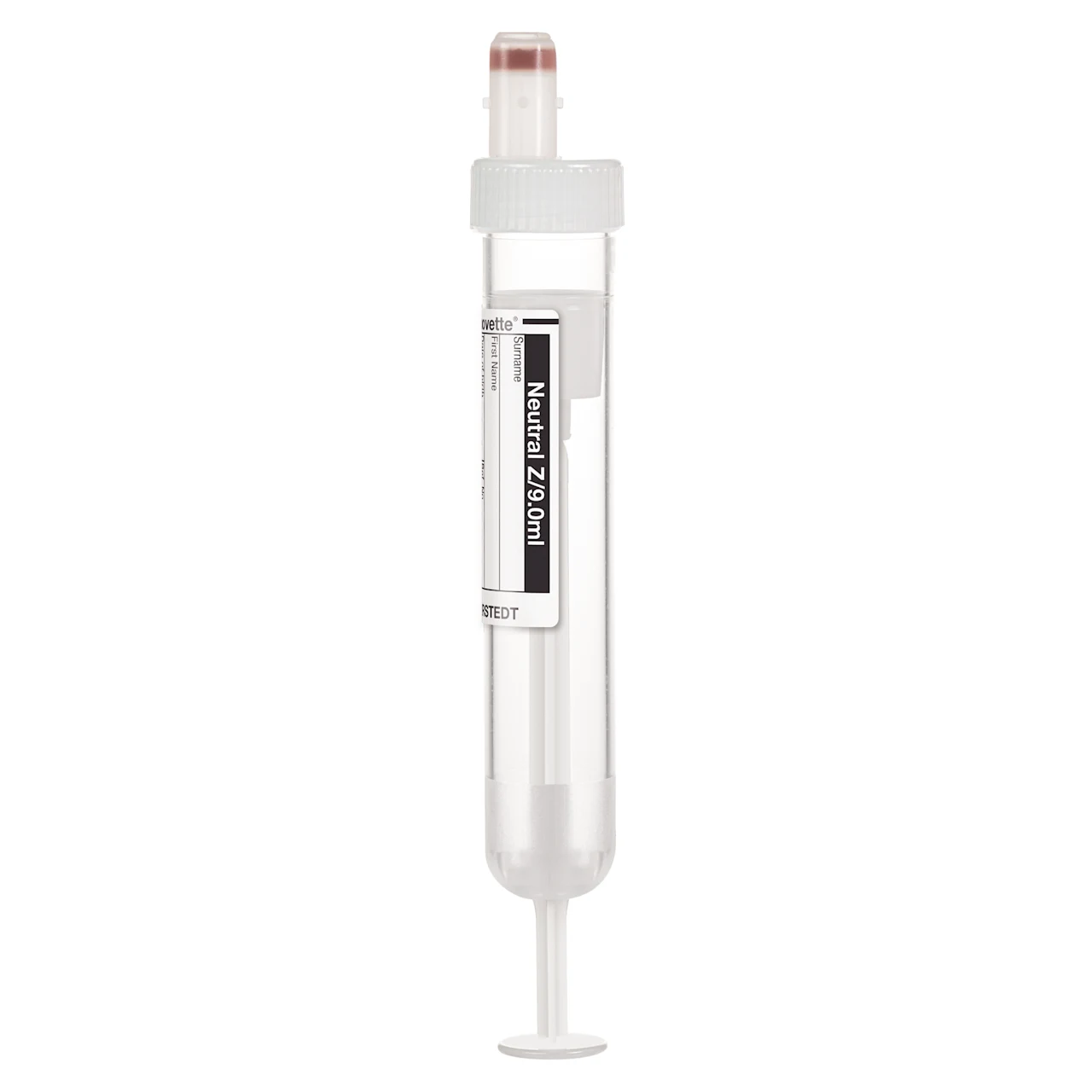 S-Monovette® 中性Z, 9 ml, キャップ 白, (LxØ)： 92 x 16 mm, 紙ラベル付き