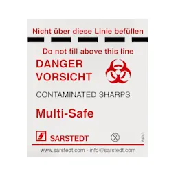 Etiqueta adhesiva para de recipientes para eliminación de residuos Multi-Safe