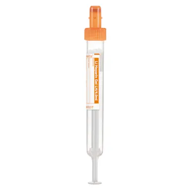 S-Monovette® Lithium heparin gel LH, 4.9 ml, cap orange, (LxØ): 90 x 13 mm, with paper label