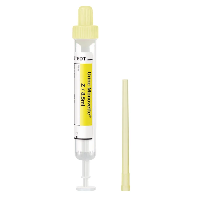 Urin-Monovette®, Z, 8,5 мл, Крышка желтый(-ая), (ВxØ): 92 x 15 мм, 1 шт./Блистер