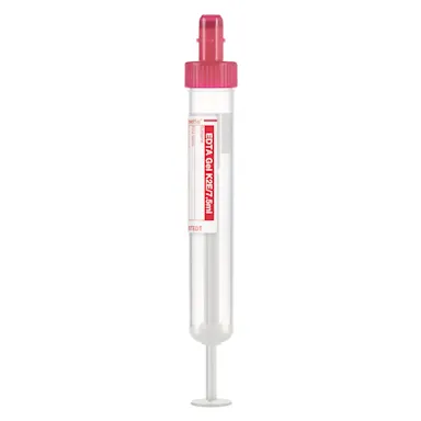 S-Monovette® EDTA Gel K2E, 7.5 ml, cap red, (LxØ): 92 x 15 mm, with paper label