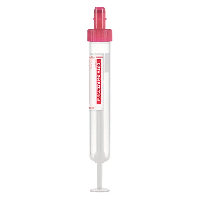 S-Monovette® EDTA Gel K2E, 7.5 ml, cap red, (LxØ): 92 x 15 mm, with paper label