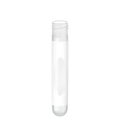 Tube avec bouchon à vis, 2,5 ml, (L x Ø) : 75 x 13 mm, double fond conique, fond du tube arrondi, PP, 425 pièce(s)/pile