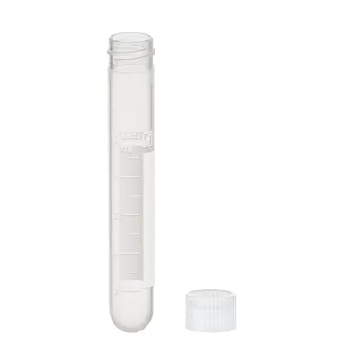 Screw cap tube, 13 ml, (LxØ): 101 x 16.5 mm, PP, with print