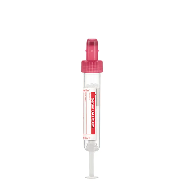 S-Monovette® Serum CAT, 2.6 ml, cap red, (LxØ): 65 x 13 mm, with paper label
