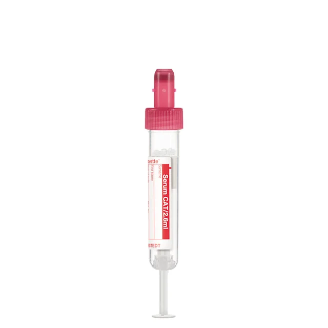 S-Monovette® Serum CAT, 2.6 ml, cap red, (LxØ): 65 x 13 mm, with paper label