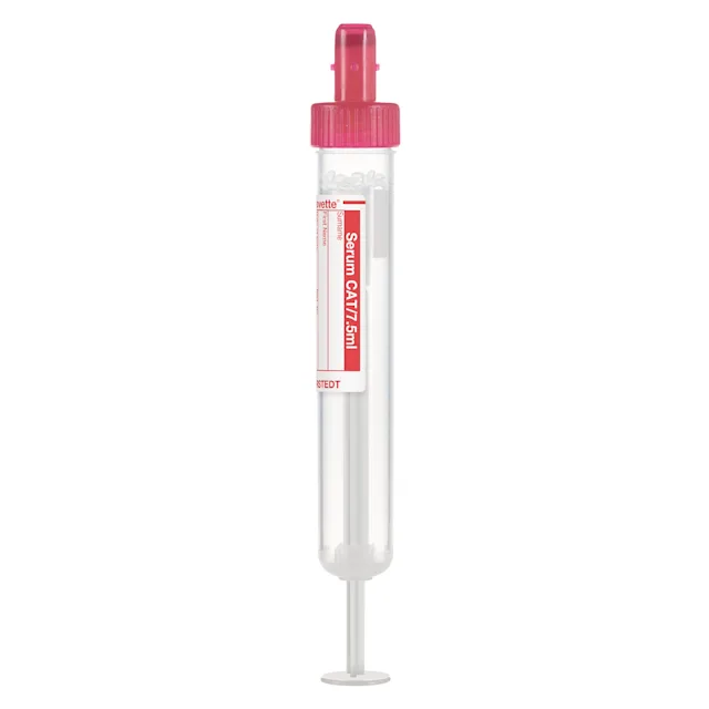 S-Monovette® Serum CAT, 7.5 ml, cap red, (LxØ): 92 x 15 mm, with paper label