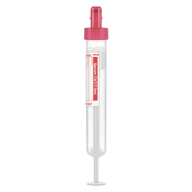 S-Monovette® Serum CAT, 7.5 ml, cap red, (LxØ): 92 x 15 mm, with paper label