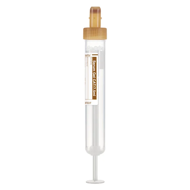 S-Monovette® Serum Gel CAT, 7.5 ml, cap brown, (LxØ): 92 x 15 mm, with paper label
