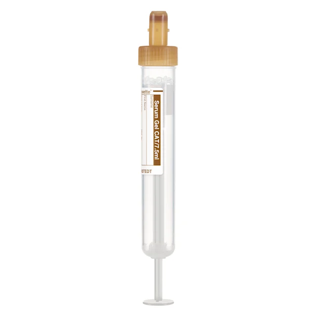 S-Monovette® Serum Gel CAT, 7.5 ml, cap brown, (LxØ): 92 x 15 mm, with paper label
