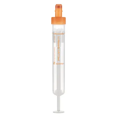 S-Monovette® Lithium heparin LH, 7.5 ml, cap orange, (LxØ): 92 x 15 mm, with plastic label