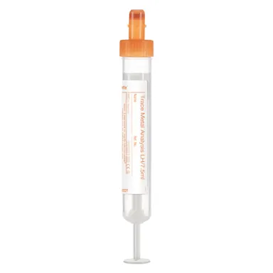 S-Monovette® Metal analysis LH, 7.5 ml, cap orange, (LxØ): 92 x 15 mm, with paper label