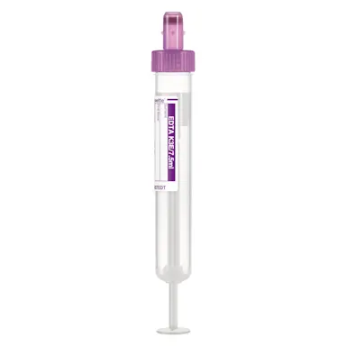 S-Monovette® EDTA K3E, 7.5 ml, cap violet, (LxØ): 92 x 15 mm, with paper label