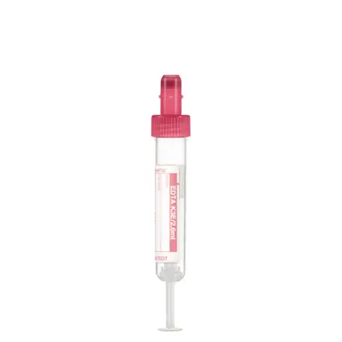 S-Monovette® EDTA K3E, 2.6 ml, cap red, (LxØ): 65 x 13 mm, with paper label