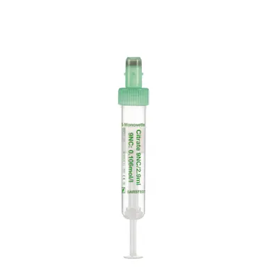 S-Monovette® Citrate 9NC 0.106 mol/l 3.2%, 2.9 ml, cap green, (LxØ): 65 x 13 mm, with plastic label