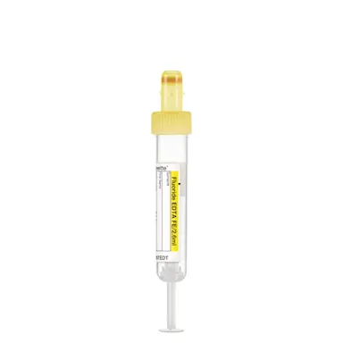 S-Monovette® Fluoride/EDTA FE, 2.6 ml, cap yellow, (LxØ): 65 x 13 mm, with paper label