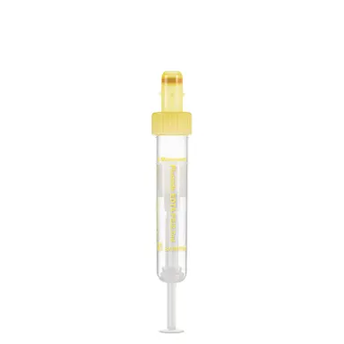 S-Monovette® Fluoride/EDTA FE, 2.6 ml, cap yellow, (LxØ): 65 x 13 mm, with plastic label