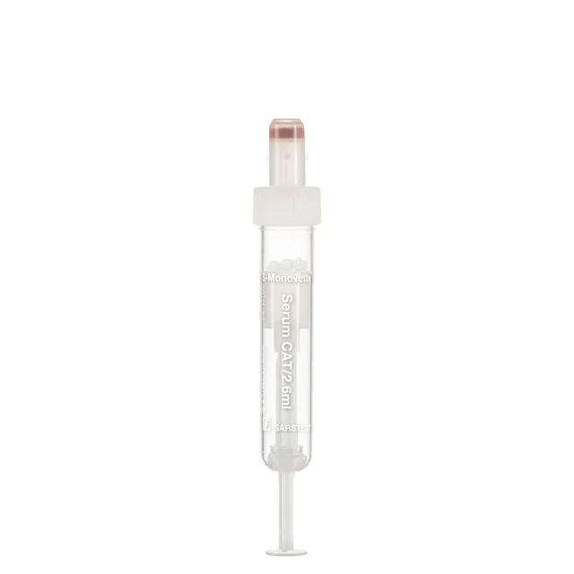 S-Monovette® Serum CAT, 2.6 ml, cap white, (LxØ): 65 x 13 mm, with plastic label
