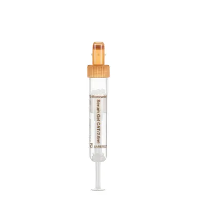 S-Monovette® Serum Gel CAT, 2.6 ml, cap brown, (LxØ): 65 x 13 mm, with plastic label