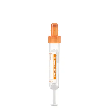 S-Monovette® Lithium heparin LH, 2.6 ml, cap orange, (LxØ): 65 x 13 mm, with paper label