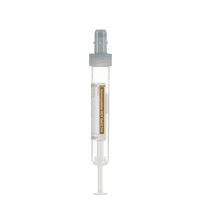 S-Monovette® Homocysteine HCY Gel, 2.7 ml, cap light grey, (LxØ): 75 x 13 mm, with paper label