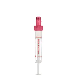 S-Monovette® EDTA K3E, 3.4 ml, cap red, (LxØ): 65 x 13 mm, with plastic label