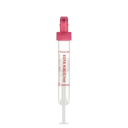 S-Monovette® EDTA K3E, 2,7 ml, bouchon rouge, (L x Ø) : 75 x 13 mm, avec étiquette plastique