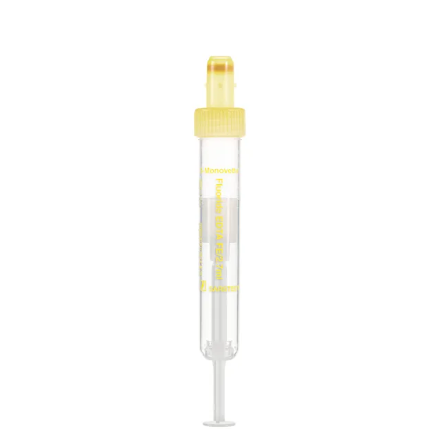 S-Monovette® Fluoride/EDTA FE, 2.7 ml, cap yellow, (LxØ): 75 x 13 mm, with plastic label