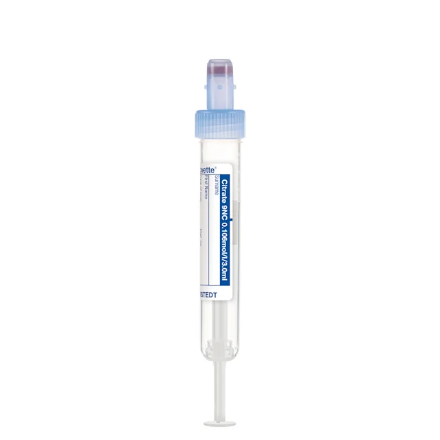 S-Monovette® Citrat 9NC 0.106 mol/l 3,2%, 3 ml, Verschluss blau, (LxØ): 75 x 13 mm, mit Papieretikett