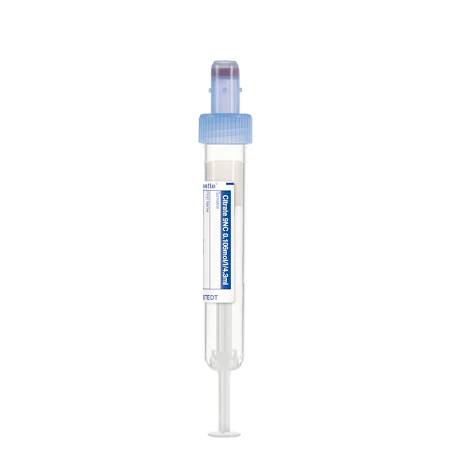 S-Monovette® Citrat 9NC 0.106 mol/l 3,2%, 4,3 ml, Verschluss blau, (LxØ): 75 x 13 mm, mit Papieretikett