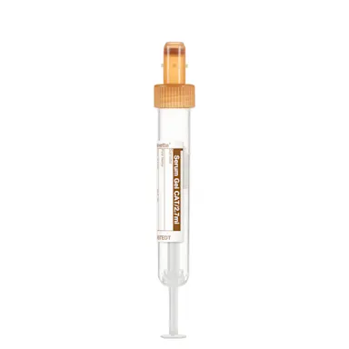 S-Monovette® Serum Gel CAT, 2.7 ml, cap brown, (LxØ): 75 x 13 mm, with paper label