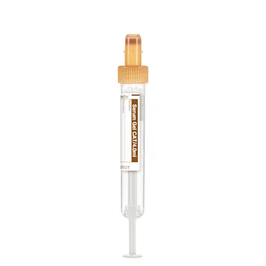 S-Monovette® Serum Gel CAT, 4 ml, cap brown, (LxØ): 75 x 13 mm, with paper label