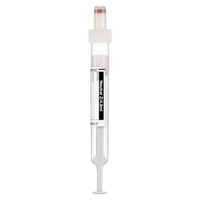 S-Monovette® neutral Z, 4.9 ml, cap white, (LxØ): 90 x 13 mm, with paper label
