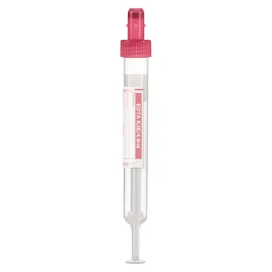 S-Monovette® EDTA K3E, 4.9 ml, cap red, (LxØ): 90 x 13 mm, with paper label